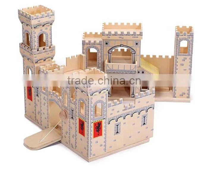 wholesale delicate baby wooden dollhouse playset stylish wooden dollhouse toy for kids W06A033
