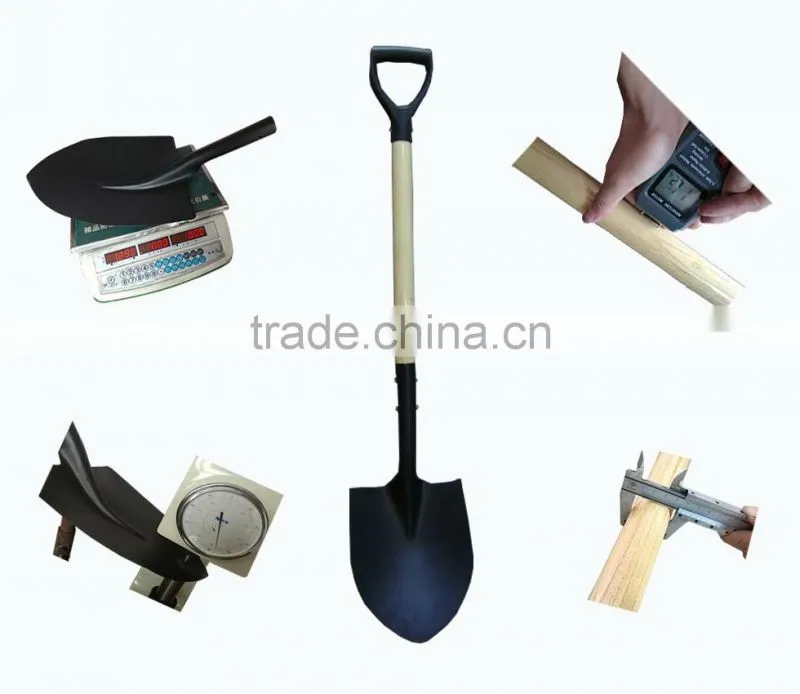 wooden handle steel shovel S501D