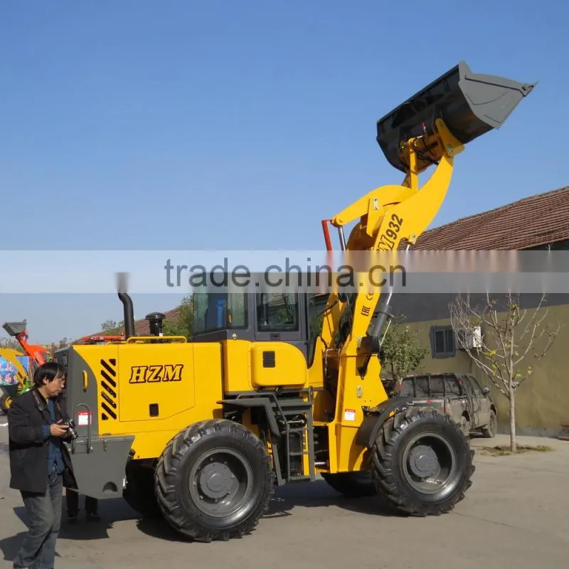 low price HZM 932 earth moving machinery wheel loader with WEICHAI