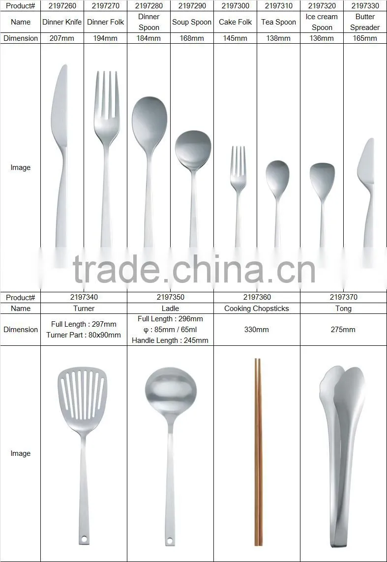 Stainless Steel Japanese Simple Design Smallish Cutlery "SUNAO"