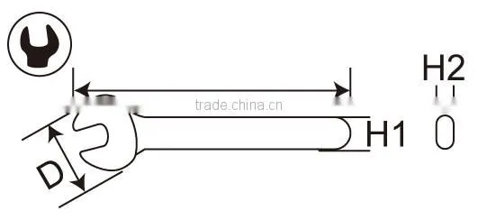 1000V Insulated Open End Wrench (7, 8, 10, 12, 14mm)