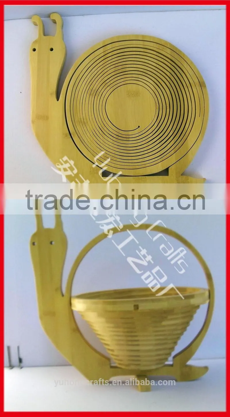 lovely shape bamboo folding fruit basket