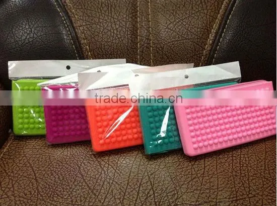 Custom Silicon Travel Wallet Women Lady Wallet For Promotion Pink