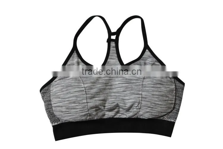 Grey seamless compression top women for sports