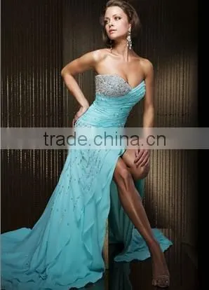 anomalous beading arabic evening dress