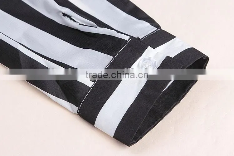 Newest Best summer designs elegant blouses for lady fashion shirt blouses for women stripe fashion blouses 2015