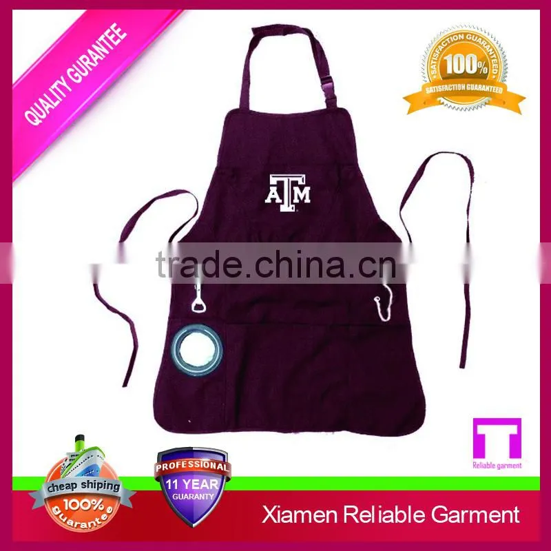 Hot sale cotton waist embroidery gabardine apron