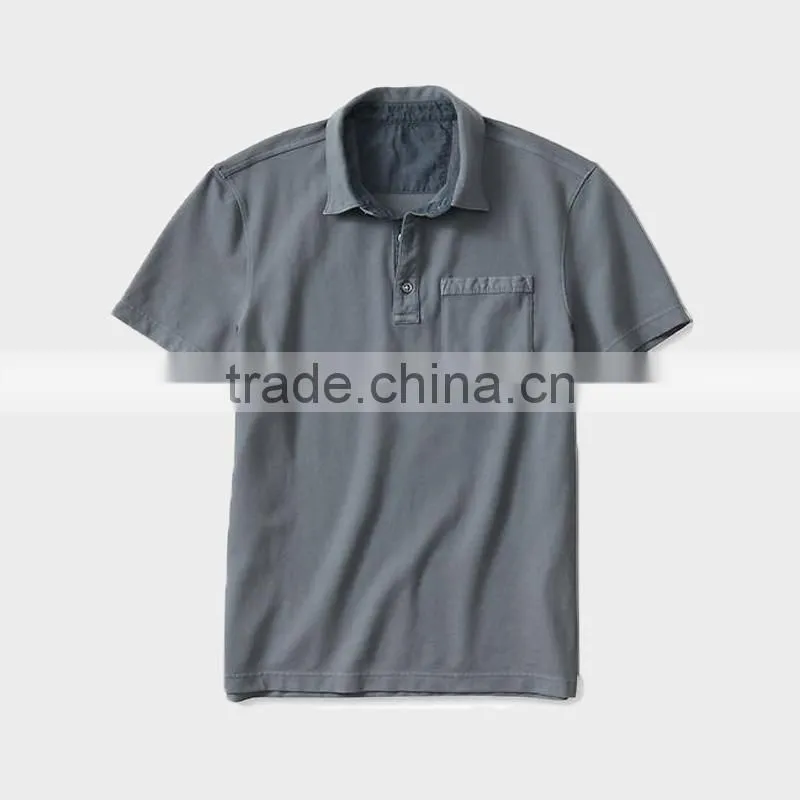 China alibaba wholesale men's blank grey color short sleeve polo shirt