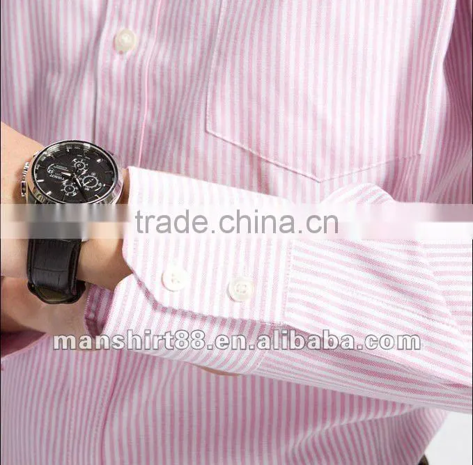 latest fashion design mens striped oxford shirt
