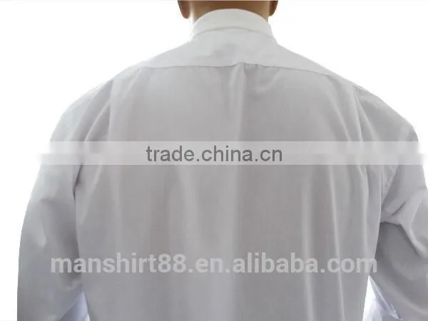 2017 white slim fit wing collar french cuff tuxedo shirt