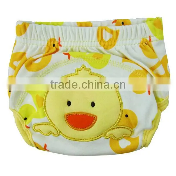 lovely monkey footprints design waterproof baby cloth nappy diaper