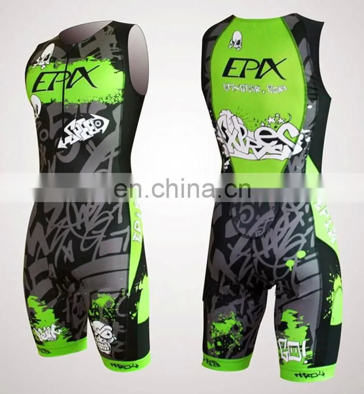 Strong color custom design sublimation triathlon cycling wear