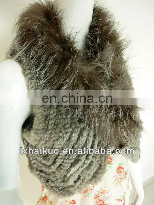2013 Fashion women rex rabbit fur vest