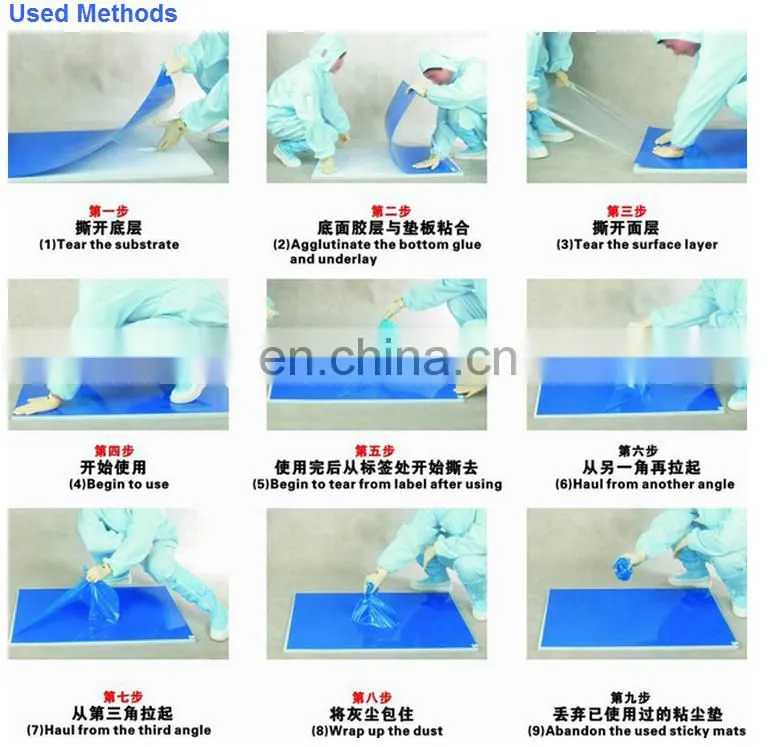 Wholesale cleanroom peelable mat high quality antistatic esd sticky mat C0201