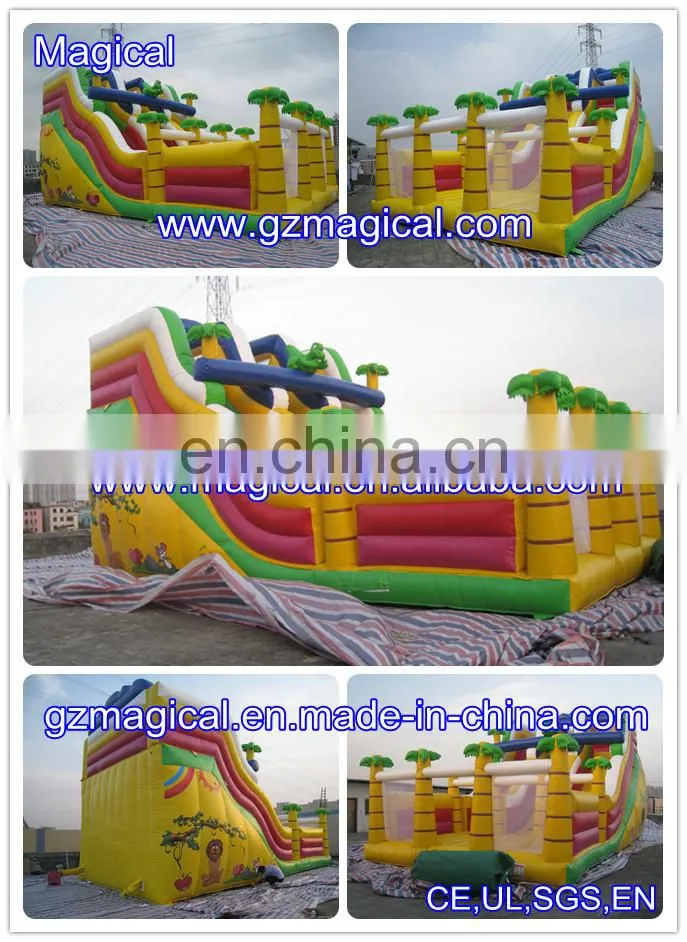 inflatable dry double lane stair slide for sale