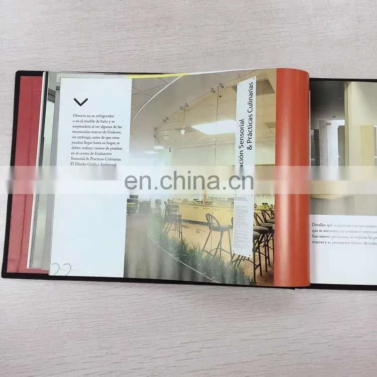 Custom Hardcover Books Cheap Thick Book Company Catalog With Stress Convex Leather Cover