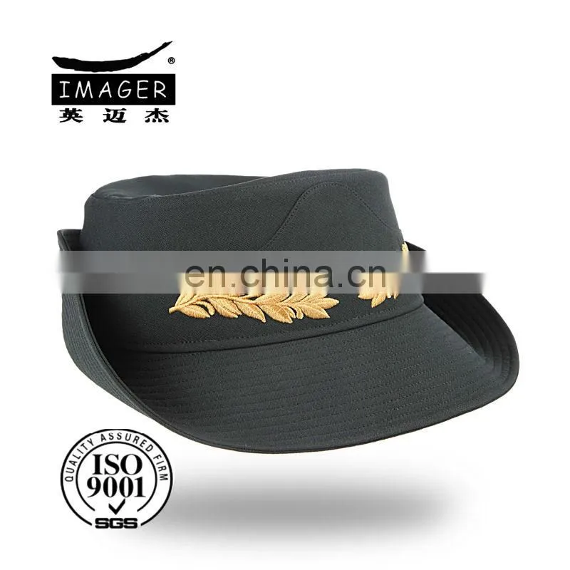 Chinese straw military bucket cap