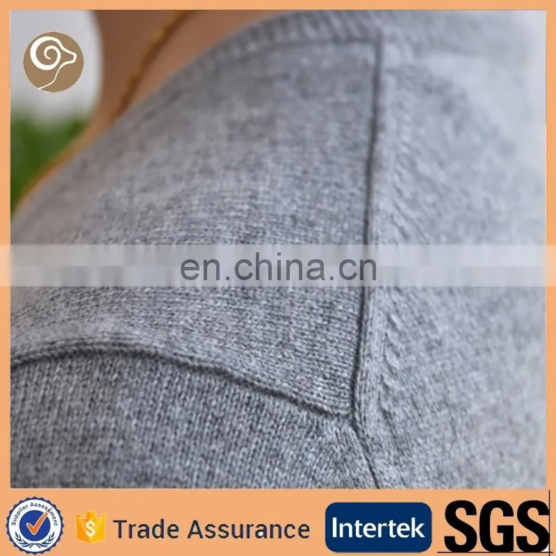 Women wholesale knitted v neck cashmere sweater for sale