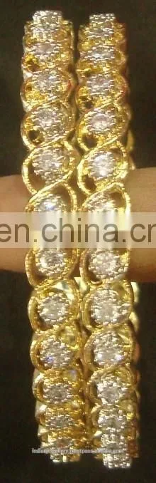 Cubic zircon jewelry bangles manufacturer, Cubic zircon jewellery bangle exporter