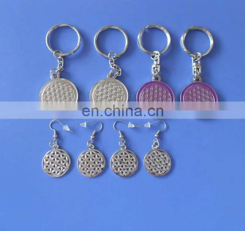 souvenir gifts flower of life keychain with deluex box