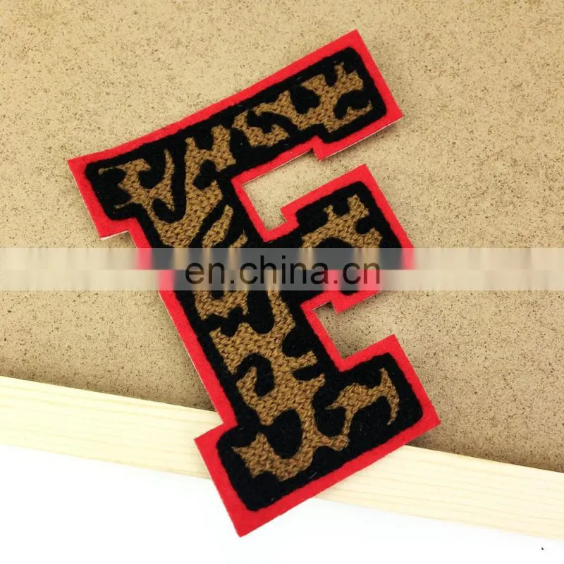 custom towel chenille letters patches no minimum