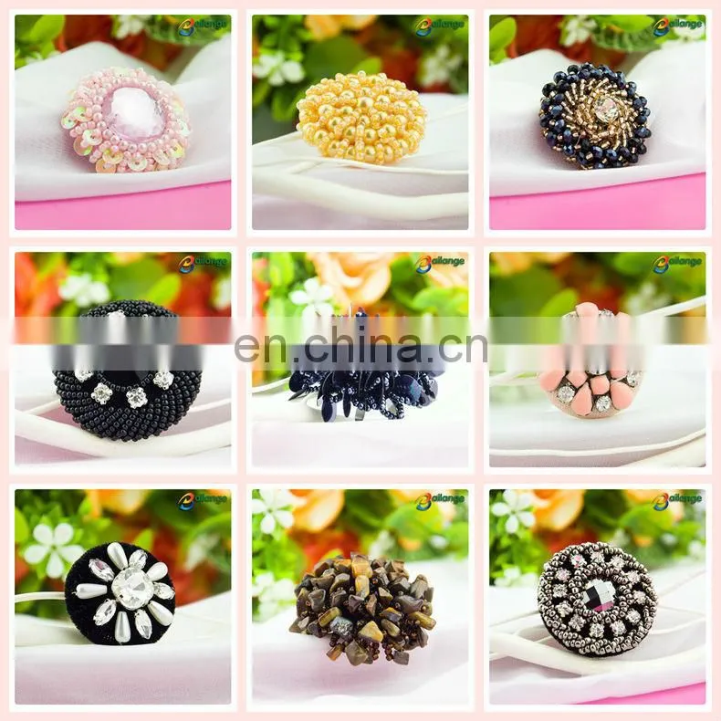 Wholesale fancy designer coat clothing buttons beaded buttons fabric buttons wholesale for clothing