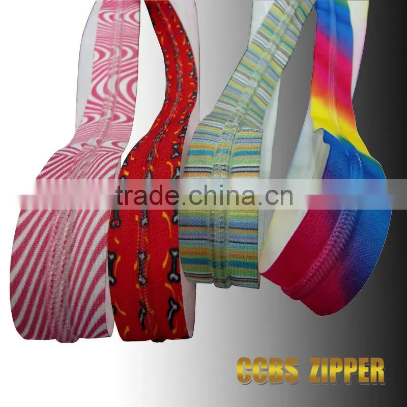 Fashion color No.5 Fashion Color Mix nylon zippers webbing