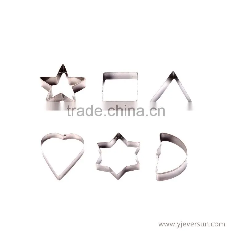 New and hot 6pc hot sale cookie cutter, s/s cookie cutters set , round cookie cutter
