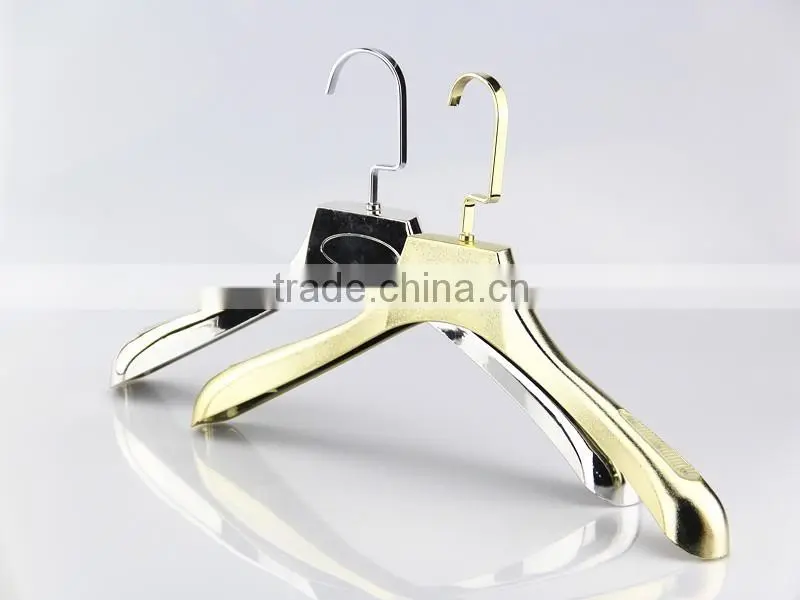 IMY-351 high class shiny plating hanger for jacket