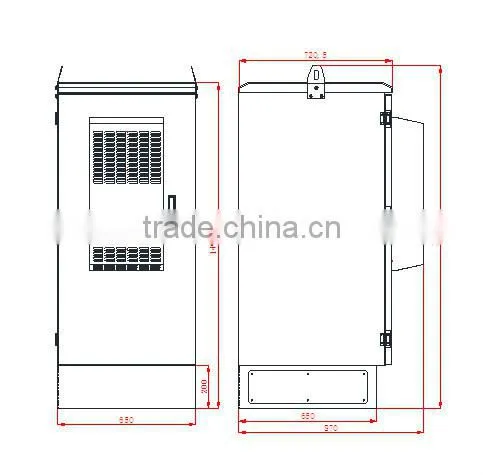 temperature sensor housing for battery storage/battery rack outdoor cabinet/enclosure/metal case SK-305 with cooling