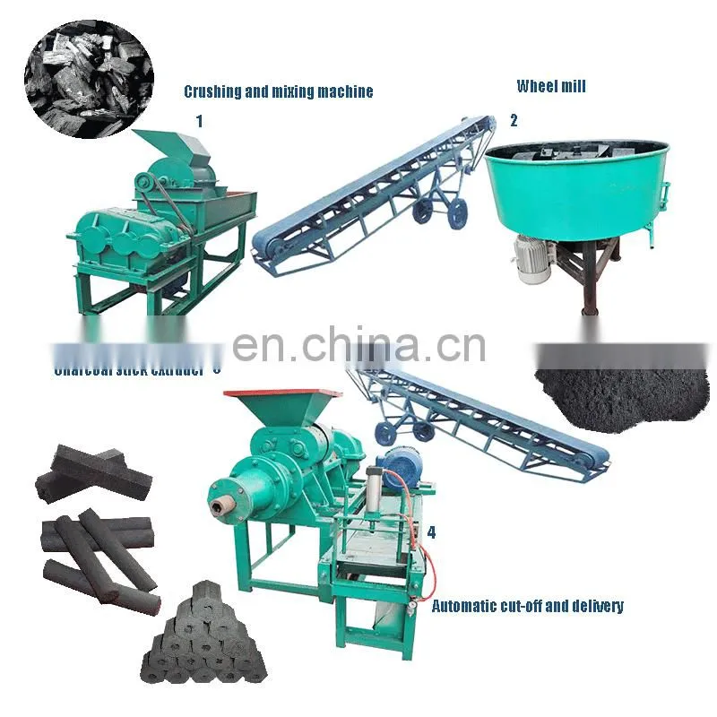 China Runxiang Coconut Husk Peanut Husk Charcoal Cusher and Mixer