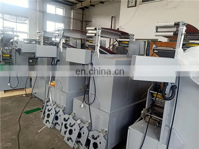 UGS31S 3 plus 1 color Automatic portable apparel clothing label flexo Printing machine, Roll to roll fabric ribbon printer