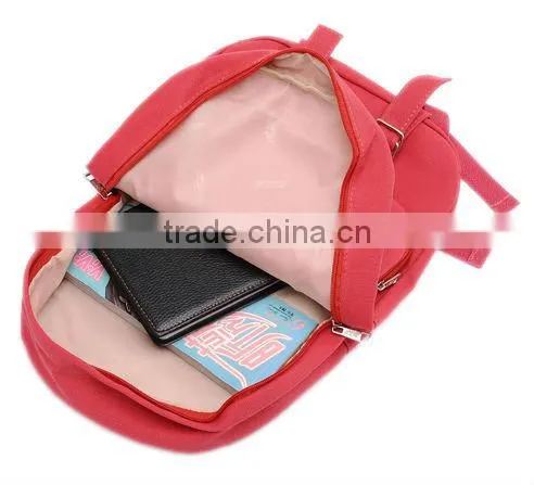school girl canvas backpack bag
