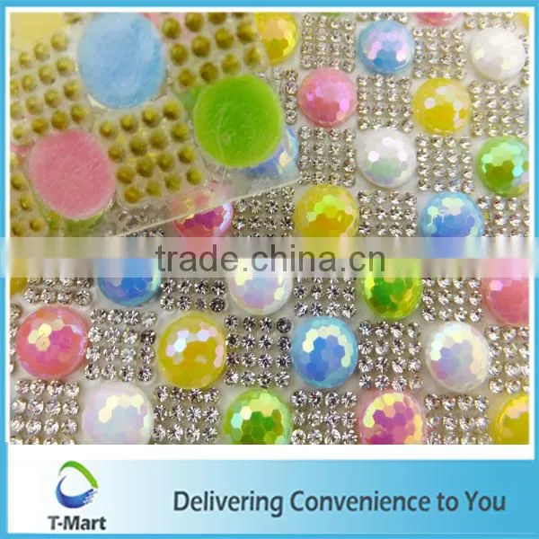 excellent bling bling gule hot fix rhinestone sheet for kids garments