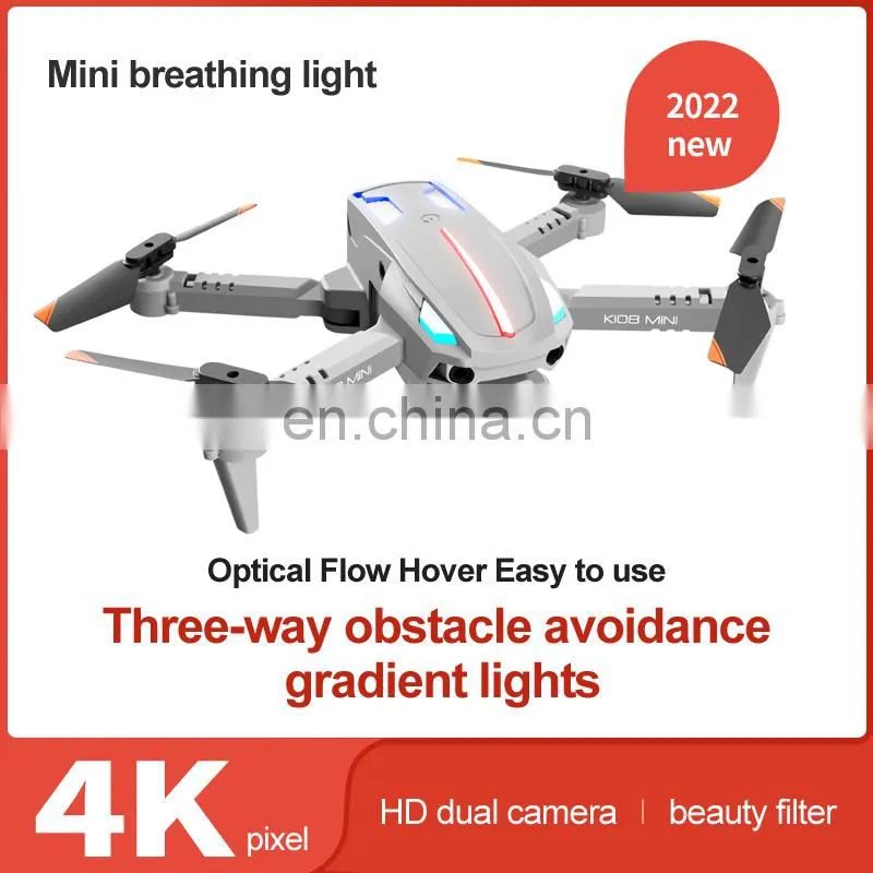 K108 Mini Drone with 4K HD Camera wifi Three-way Infrared Obstacle Avoidance Altitude Hold Mode Foldable RC Quadcopter Boy Gift