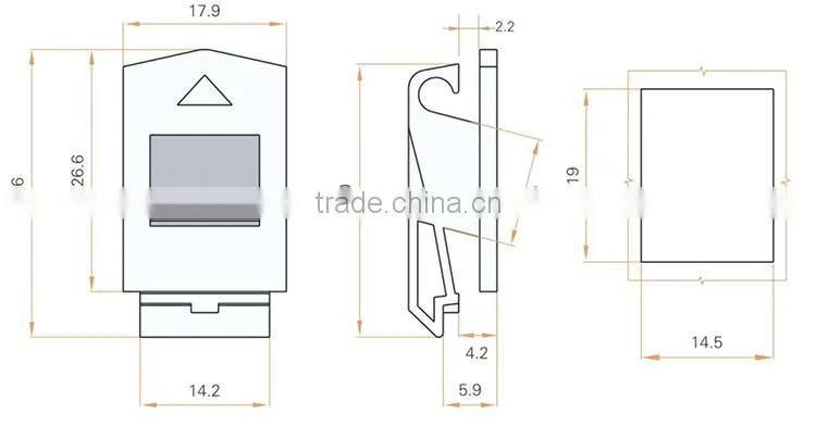 2015 FEILEI LS725-2 high quality toolbox handle ABS buckle