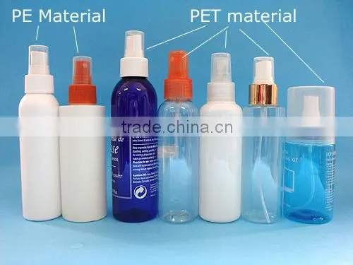 Hot! Long thin plastic PET bottle with aluminum cap for beverage/drink, clear PET juice bottle