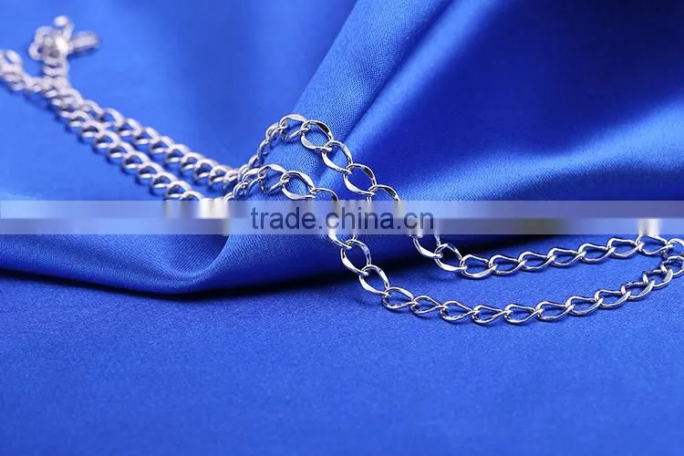 Hot Sales Wholesale Fashion Rhodium Plated Beautiful Curb Chain Of Necklace