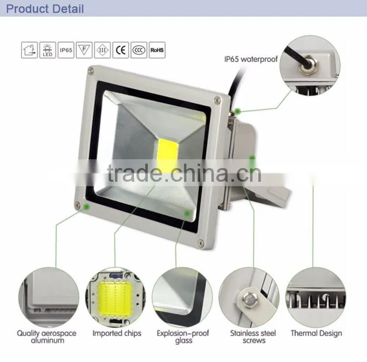Ip65 aluminum outdoor stadium smd/cob 100w led flood light housing