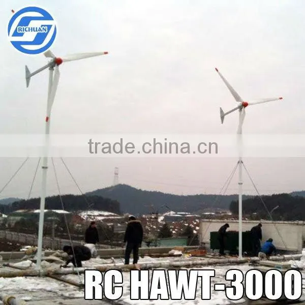 3kw wind turbine generator, micro hydro generator for residential use on-grid system