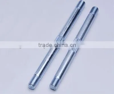 blue zinc plated straight knurled steel stud