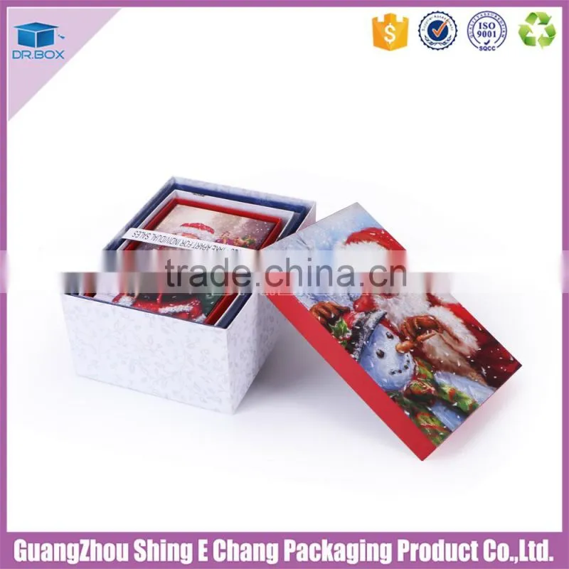 Decorative christmas box,top grade christmas cardboard storage box