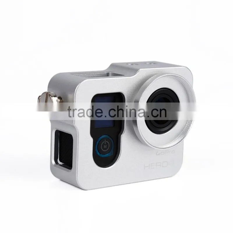 Silver Metal CNC Aluminium Protective Case Shell for Hero4 HERO3+