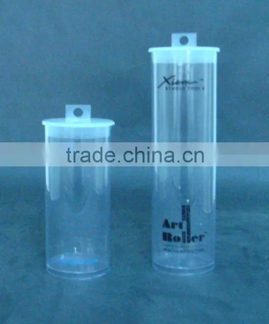 Plastic packaging for hair extensions, custom Plastic clear hair extension packaging box/tube made of PP/PET/PVC