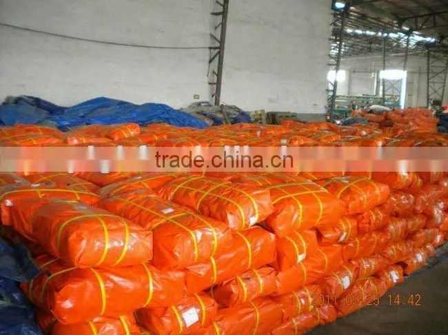orange weather resistant materials&tarpaulin for ship cover