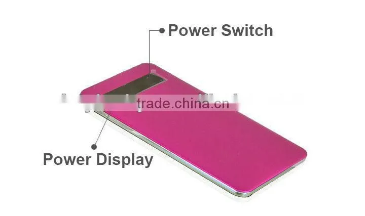 very flat power bank with stanless back,chargers for Iphones