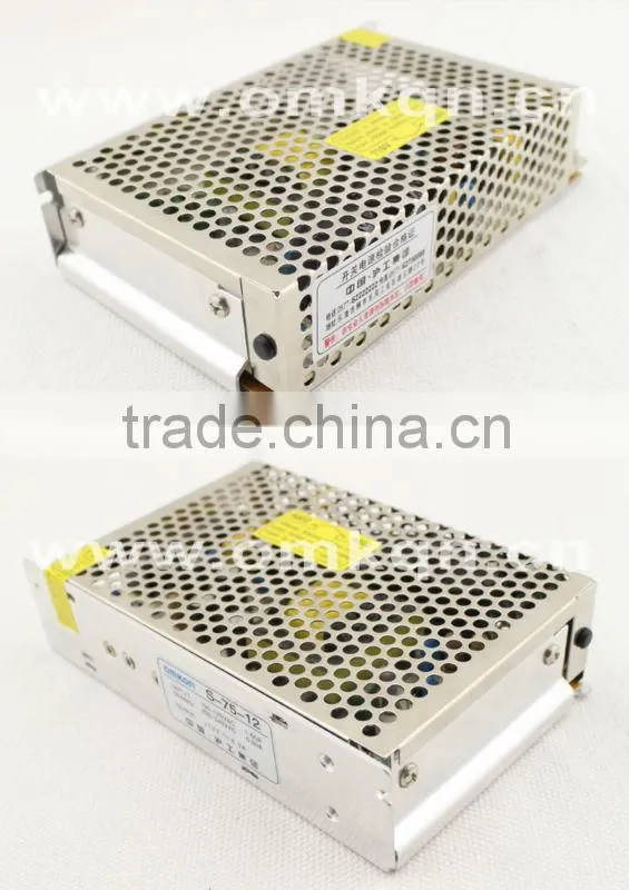 CE approved switching power supply circuit diagram 75w 12v 6A S-75-12
