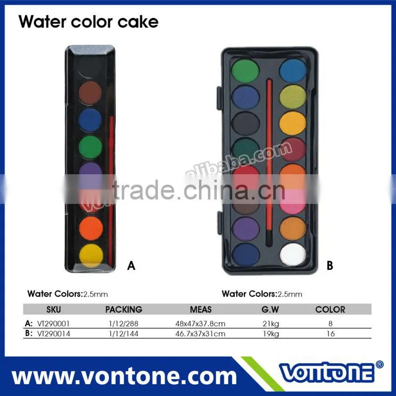 water colour cake with lots of colour