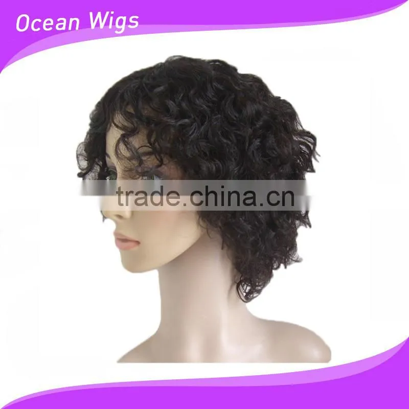 Brazilian Full Lace Wig natural color 100% Virgin Human Hair Wig