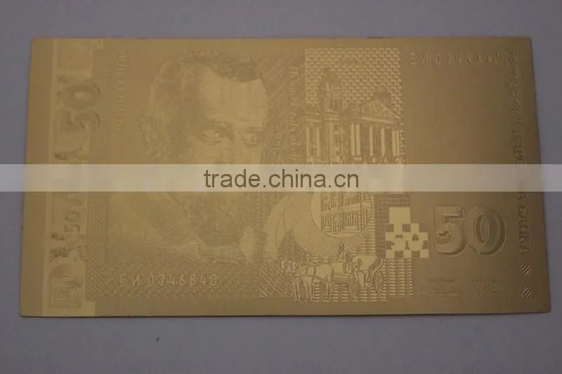 Gold foil 24k gold banknotes gift and craft souvenir banknotes /collection